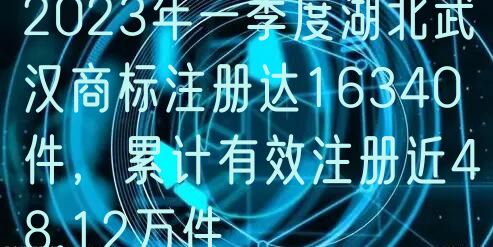 2023年一季度湖北武汉商标注册达16340件，累计有效注册近48.12万件