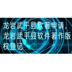 龙岩武平县软著申请，龙岩武平县软件著作版权登记