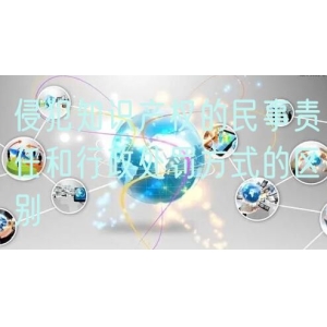 侵犯知识产权的民事责任和行政处罚方式的区别