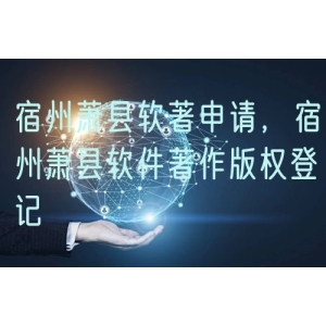 宿州萧县软著申请，宿州萧县软件著作版权登记