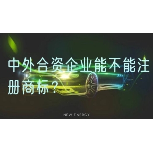 中外合资企业能不能注册商标？