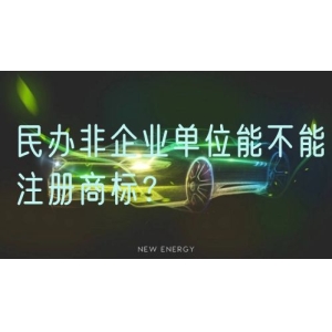 民办非企业单位能不能注册商标？
